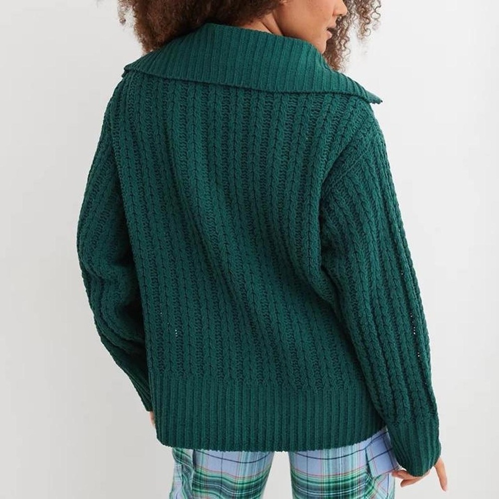 Aerie Cable Car Quarter Zip‎ Sweater